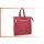 rote Einkaufsshopper / Einkaufstasche hochformat, helle Reißverschlüsse