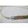 Glasperlen Mittelteilcollier mit Lederband 925/- Sterling Silber 46cm Handarbeit