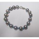 Süßwasser Perlen Armband, geknotet, 925/- Schließe