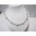 Edelschmiede925 Halskette mit weißen Polarisperlen 925/- Magnet