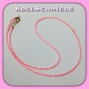 Edelschmiede925 Seidenkordel in rosa, 925/-...