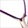 Edelschmiede925 Seidenband Violett mit 925 Silber Verschluß 45 cm