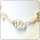 Perlenkette mit Rosenquarz, 925/- Schließe vergoldet 42cm Unikatschmuck