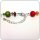 Edelschmiede925 Acryl Perlen Kette mit Farbverlauf,  925 Verschluß