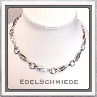 Edelschmiede925 Silbercollier m. individueller Oberflächenstruktur