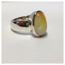 Silberring mit Edelopal, oval, Cabochon, 925/- #55