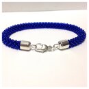 Edelschmiede925 Häkelarmband Marineblau aus...