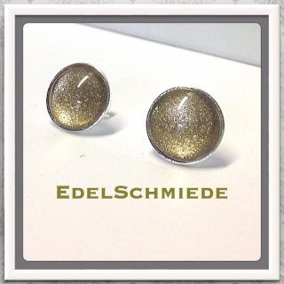 Edelschmiede925 Ohrstecker Silber 925 gold glitter