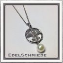 Edelschmiede925 Anh mit echter Perle inkl Kette 925/- Silber