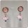 Edelschmiede925 Ohrringe aus 925/- mit Glaselementen in rosa