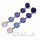 Ohrstecker Farbverlauf 925/- Sterling Silber Glascabochons lila