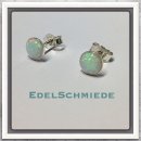 925/- Silberstecker mit synth Opal hell