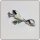 Charm Anhänger 925 Storch mit Baby schwarz/weiß