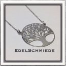 Edelschmiede925 Collier mit integriertem Lebensbaum 925 Silber, rh