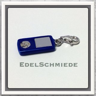 Edelschmiede925 Charm Anhänger I - Pod 925 Silber in blau