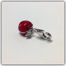 roter Apfel als Charm Anhänger Silber 925