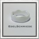 Edelschmiede925 Keramikring weiß mit gewelltem Rand...