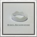 Edelschmiede925 Keramikring weiß mit gewelltem Rand...