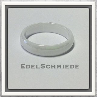Edelschmiede925 Keramik Ring halbrund weiß 5 mm Ringgröße...