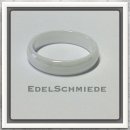 Edelschmiede925 Keramik Ring halbrund weiß 5 mm...