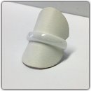 Keramik Ring halbrund weiß 5 mm #60