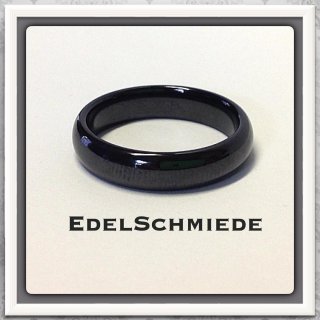 Keramik Ring halbrund schwarz 5 mm # 60