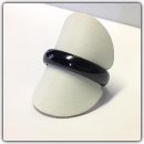 Edelschmiede925 Keramik Ring halbrund schwarz 5 mm...
