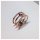 Edelschmiede925 Silberring rosévergoldet mit Zirk weiß + lila  Ringgröße 57