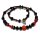 Halskette in schwarz / rot mit Onyx + Glas + Acryl