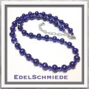 Edelschmiede925 Perlenkette in royalblau mit...