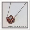 Edelschmiede925 Halskette 925 Silber rhod + rosé...