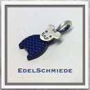 Edelschmiede925 winzige Maus 925 Silber mit Acryl Platte...