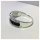 Edelschmiede925 eleganter Silberring in schwarz / weiß Zirk  Ringgröße  64