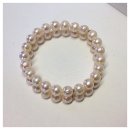 Edelschmiede925 Zugarmband mit echten Perlen weiß -...