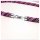 Edelschmiede925 Häkelkette in grau / rosa mit 925 Silber Verschluß