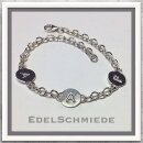Armband m. Familien Initialen 925 Silber hand made