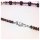Edelschmiede925 Glasperlenkette mit echten Perlen - braun - 925/-