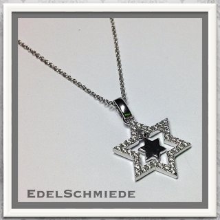 Edelschmiede925 Anh inkl Kette 925/- rhod Stern mit...