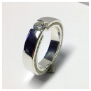 Edelschmiede925 eleganter Fingerring in 925 Silber mit vielen Zirk Ringgröße 55