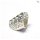 breiter Ring 925 Silber mit Peridot Filigranmuster  #60