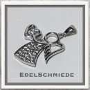 Edelschmiede925 Silberanhänger 925/- Silber als Schutzengel rhod.