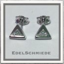 Edelschmiede925 dreieckige Ohrstecker in 925 Silber mit...