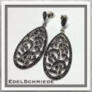 Edelschmiede925 edle, antike Ohrhänger in 925 Silber mit Markasit
