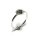 schlichter Ring mit Stempelplatte Diamant 925 #62