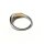 Edelschmiede925 Goldring in 585/- bicolor mit 3 Brillanten Ringgröße  54