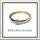 Edelschmiede925 Verlobungsring in 333/- GG bicolor Zirkonia Ringgröße  60