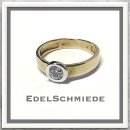 Edelschmiede925 Verlobungsring in 333/- GG bicolor Zirkonia Ringgröße  58