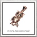 Edelschmiede925 Eulenanhänger 925 Silber rosé...