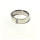 Edelschmiede925 breiter Weißgoldring 333/- mit 3 Brillanten Ringgröße 53,5