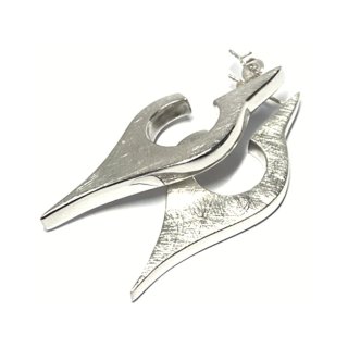 Ohrring 925/- Silber mattiert moderne Form Ohrstecker